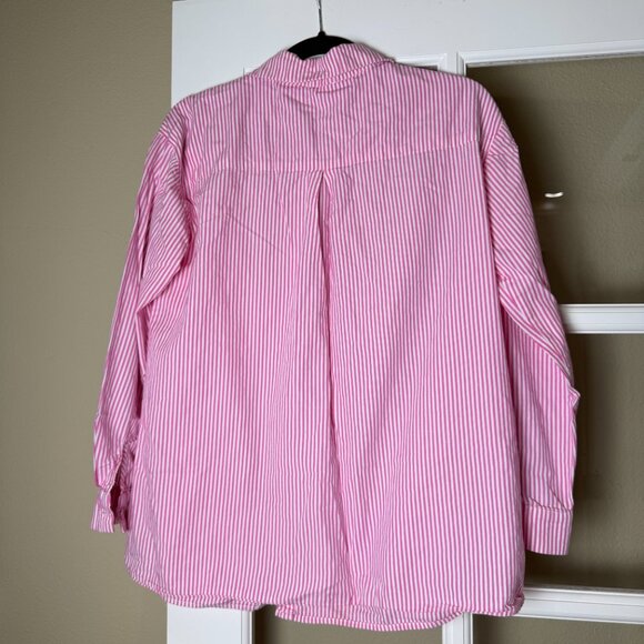 PRINCESS POLLY Pink Striped 2 Piece Set Boxer Shorts & Button Up Size 2 Small - Picture 11 of 13